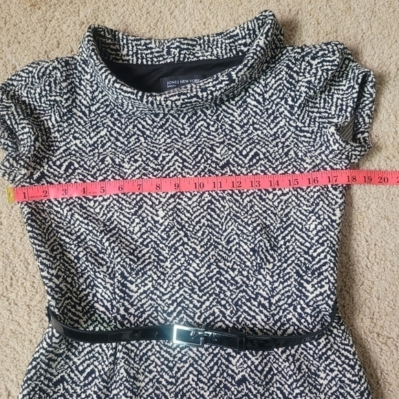 Beautiful black and white peter pan collar  Jones Newyork Dress size 6 - Picture 8 of 12